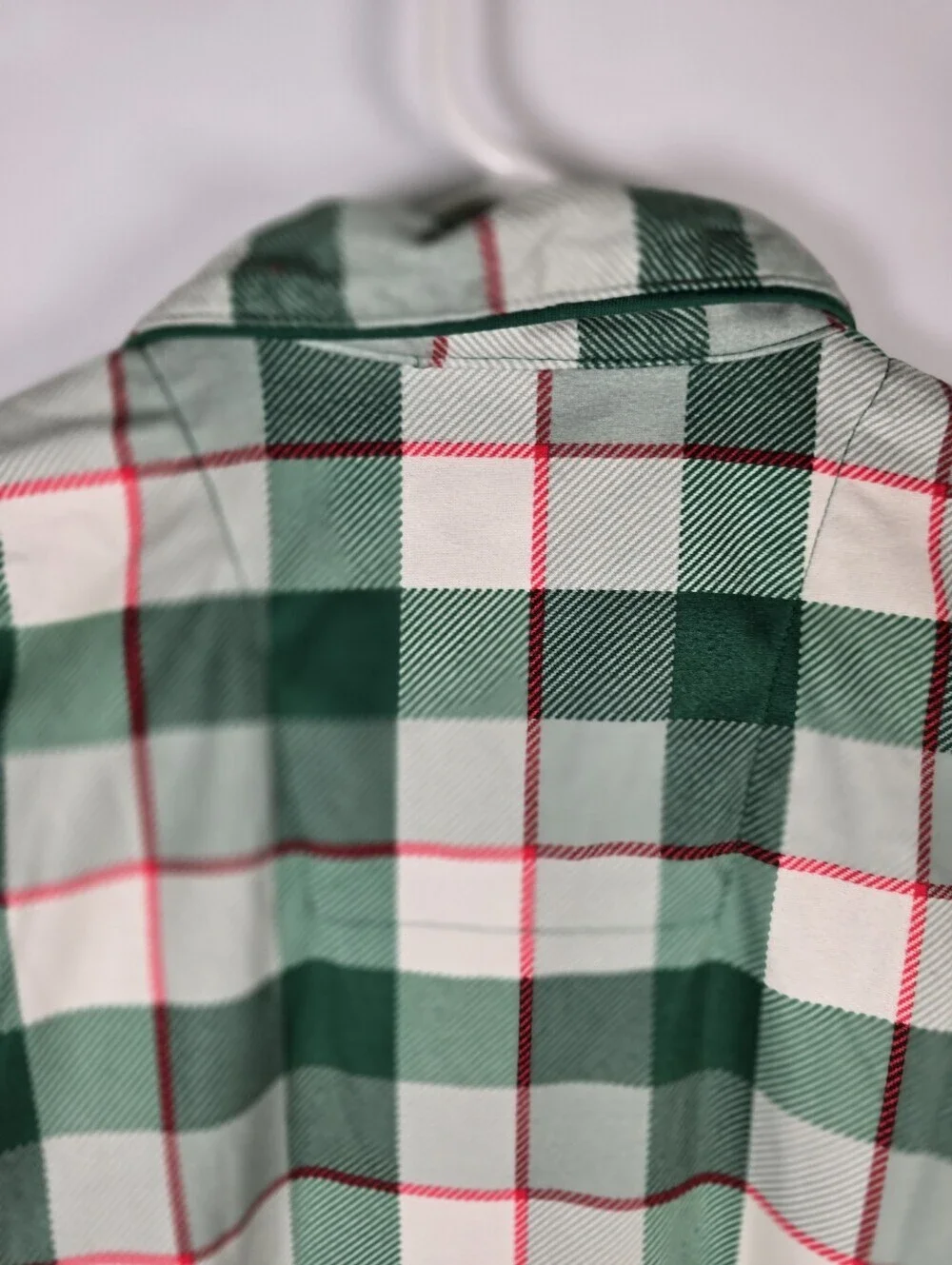 NWOT Carter's Green, Red and White Plaid Button-Front Pajama Set Boys Size 12